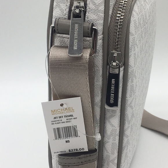 MICHAEL KORS MD FLIGHT CROSSBODY Bag BRIGHT White - Picture 6 of 8